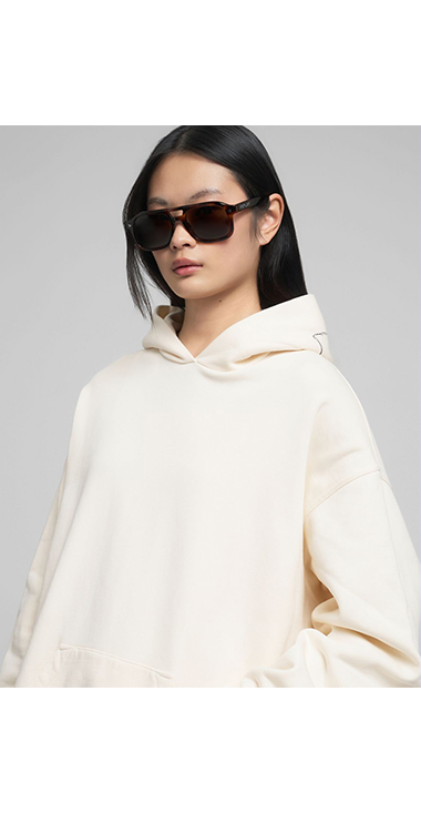 ロングオーバーサイズ刺しゅうフーディー 詳細画像